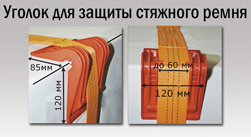 Защитный уголок для крепления груза