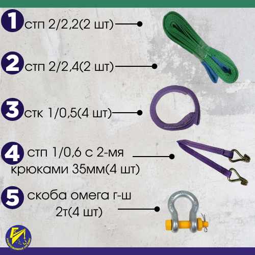 Комплект стропов для эвакуатора